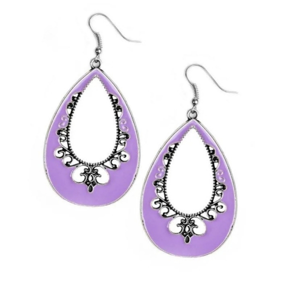 2 new pairs of Paparazzi teardrop dangle earrings - Picture 6 of 7